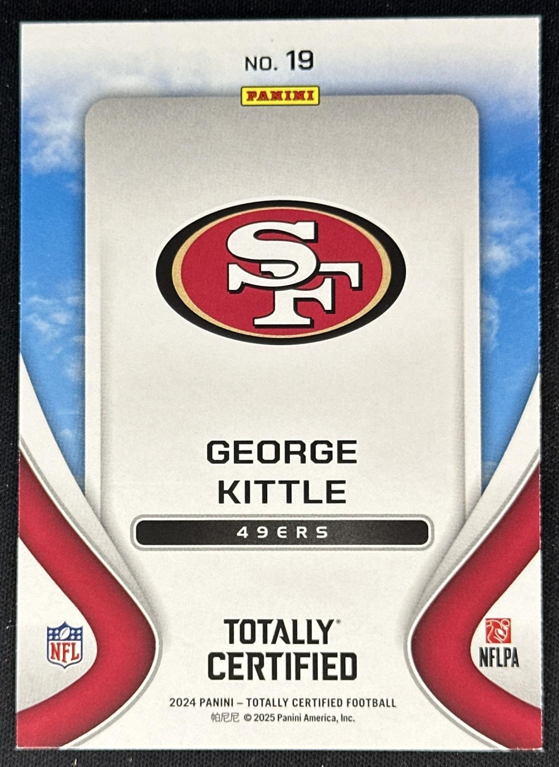 George Kittle 2024 Panini Totally Certified Franchise Foundations 49ers back