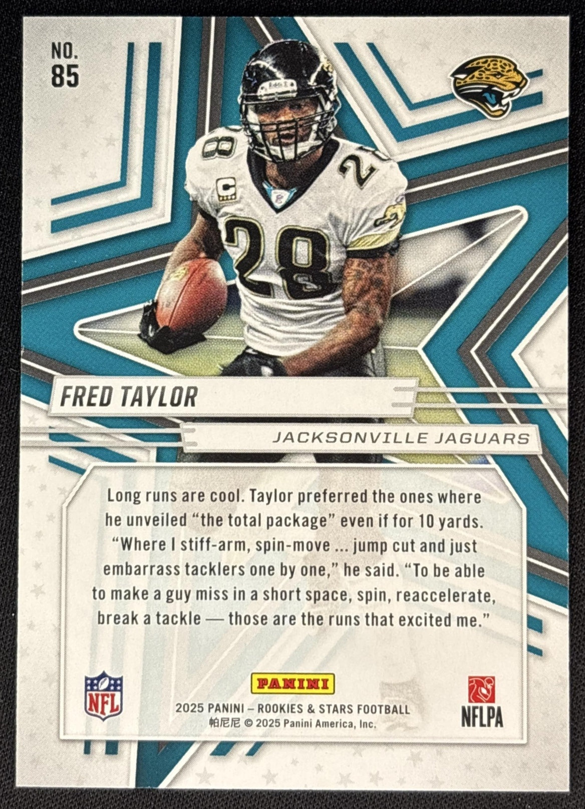 Fred Taylor 2025 Panini Rookies & Stars True Blue /149 Jaguars Sports Trading Cards