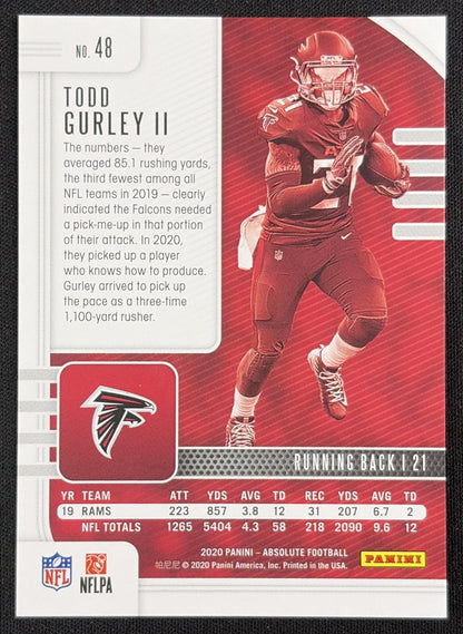 Todd Gurley II 2020 Panini Absolute Spectrum Orange /75 Falcons