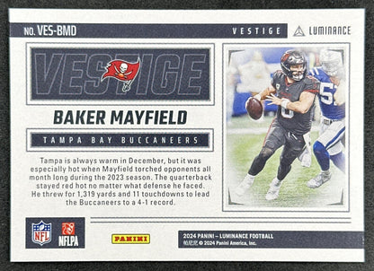 Baker Mayfield 2024 Panini Luminance Vestige Blue /50 Buccaneers Sports Trading Cards