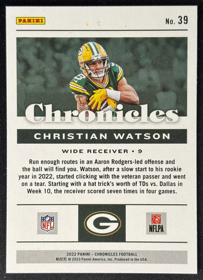 Christian Watson 2022 Chronicles Orange Packers