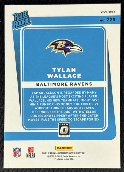 Tylan Wallace 2021 Panini Donruss Optic Bronze Ravens