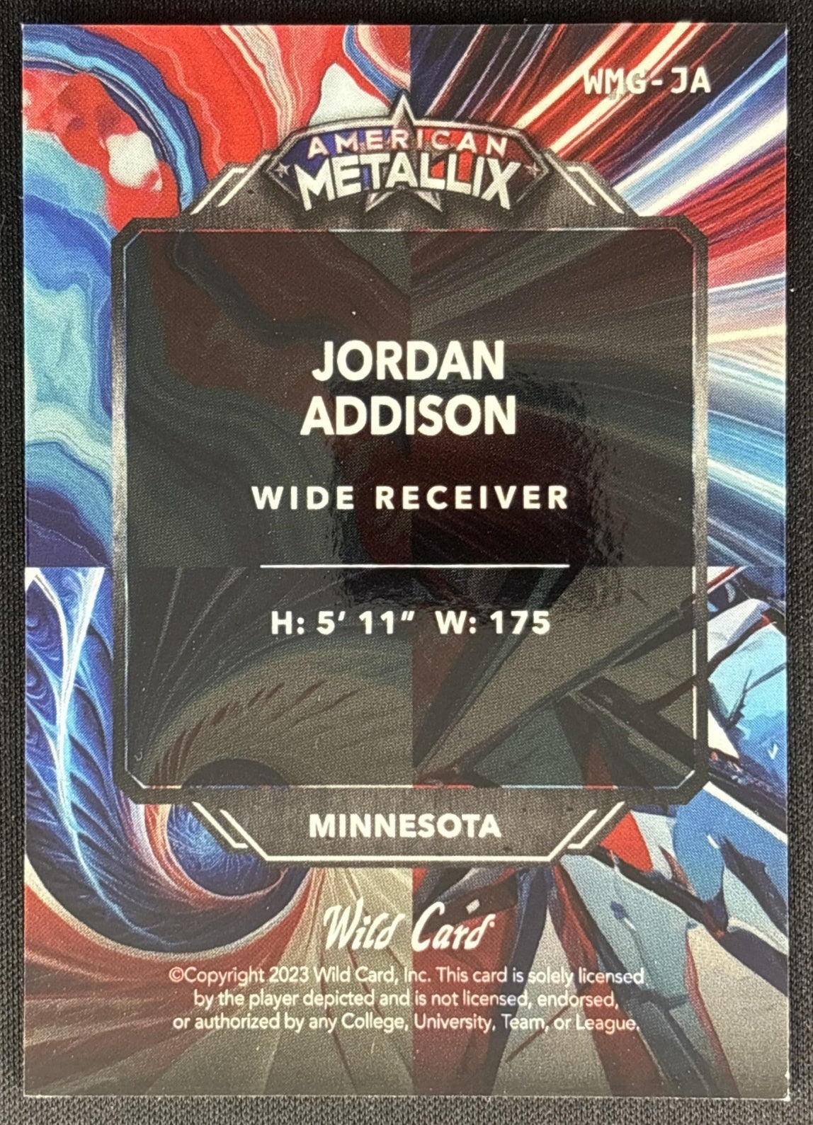 Joe Alt 2023 American Metallix /10 Fighting Irish Vikings Sports Trading Card