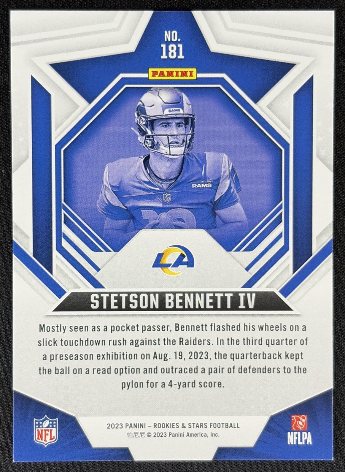 Stetson Bennett IV 2023 Panini Rookies & Stars Red Rams