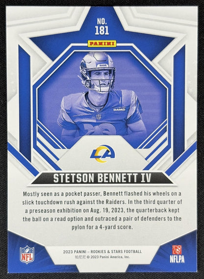 Stetson Bennett IV 2023 Panini Rookies & Stars Red Rams