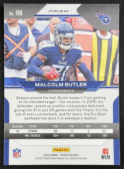 Malcolm Butler 2020 Panini Prizm Red Ice Titans