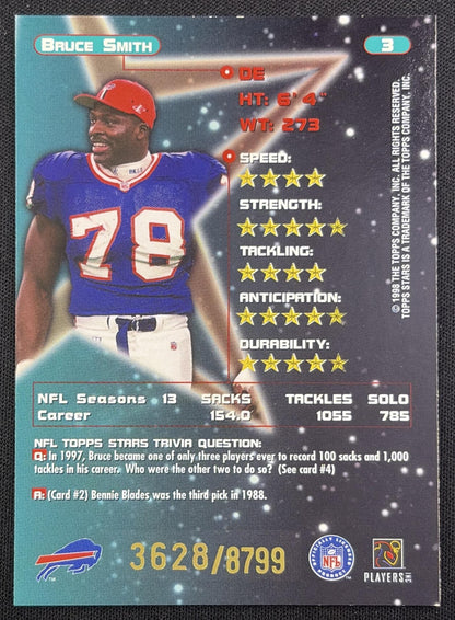 Bruce Smith 1998 Topps Stars /8799 Bills back