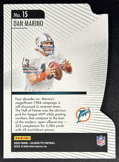 Dan Marino 2025 Panini Silhouette Hand Crafted MVP Dolphins