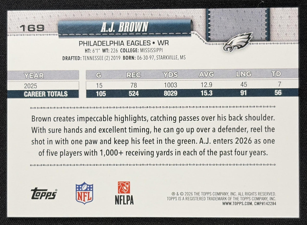 A.J. Brown 2026 Topps Flagship Crackle Eagles