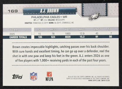 A.J. Brown 2026 Topps Flagship Crackle Eagles