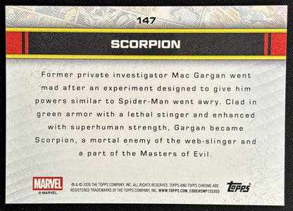 Scorpion 2026 Topps Chrome Marvel Comics