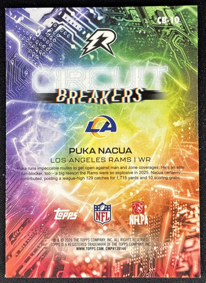 Puka Nacua 2025 Topps Resurgence Circuit Breakers Rams