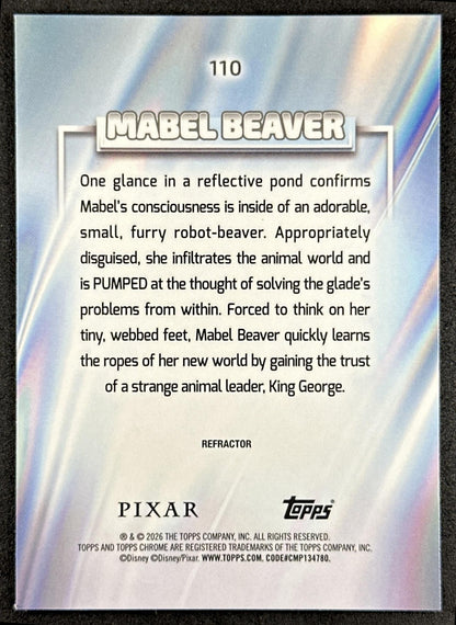 Mabel Beaver 2026 Topps Chrome Disney Refractor Hoppers Back