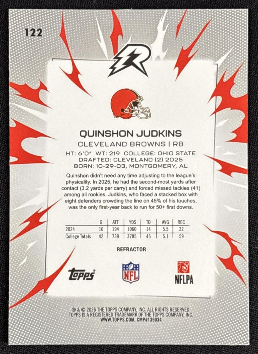 Quinshon Judkins 2025 Topps Resurgence Refractor Browns
