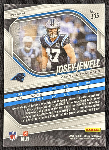 Josey Jewell 2025 Panini Prizm Pandora /400 Panthers