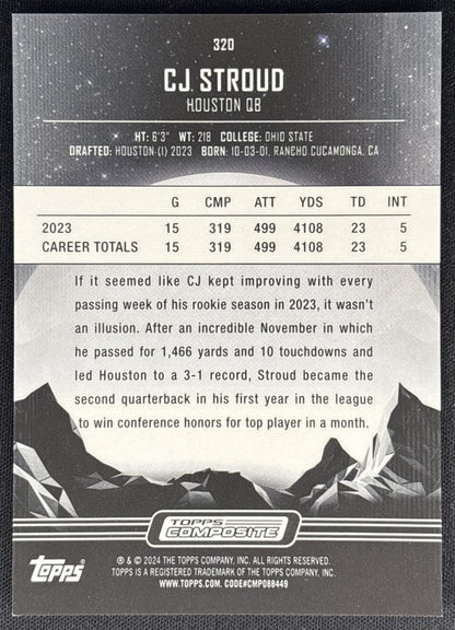 CJ Stroud 2023 Topps Composite Texans back