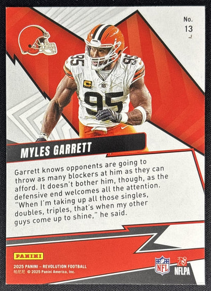 Myles Garrett 2025 Panini Revolution Shock Wave Browns back