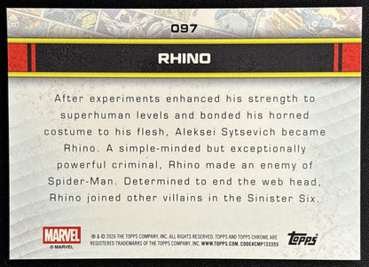 Rhino 2026 Topps Chrome Marvel Comics