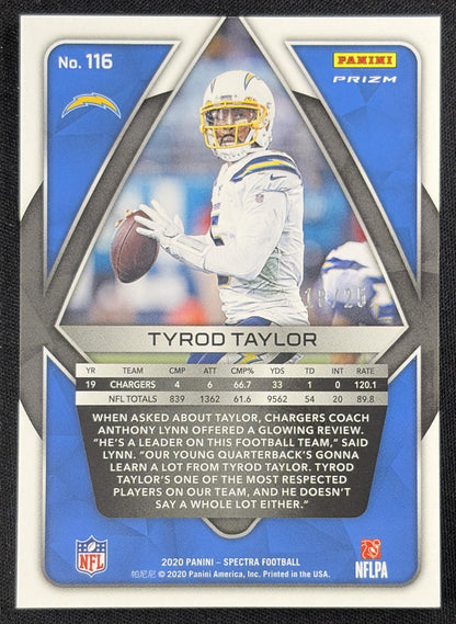 Tyrod Taylor 2020 Panini Spectra Neon Pink /25 Chargers