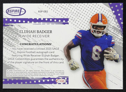 Elijhah Badger 2025 SAGE Aspire Auto Red back