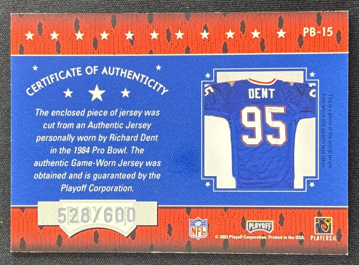 Richard Dent 2003 Playoff Absolute Memorabilia Pro Bowl Souvenirs /600 Bears