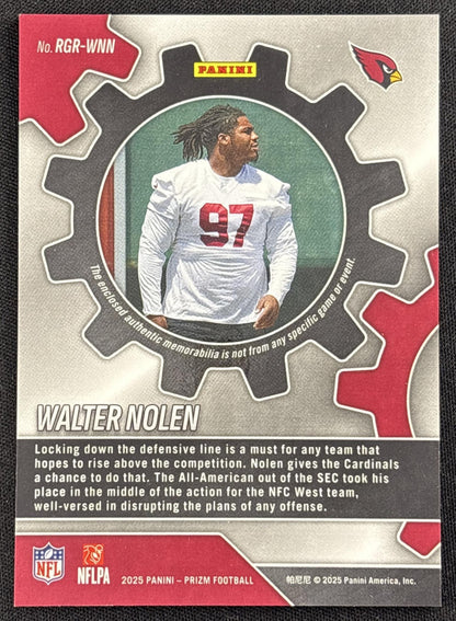 Walter Nolen 2025 Panini Prizm Rookie Gear Cardinals