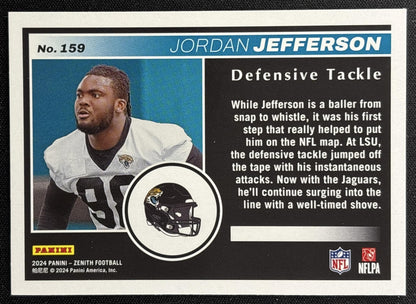 Jordan Jefferson 2024 Panini Zenith Two Minute Drill Jaguars Sports Trading Card