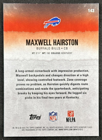 Maxwell Hairston 2025 Topps Signature Class Rookie Bills