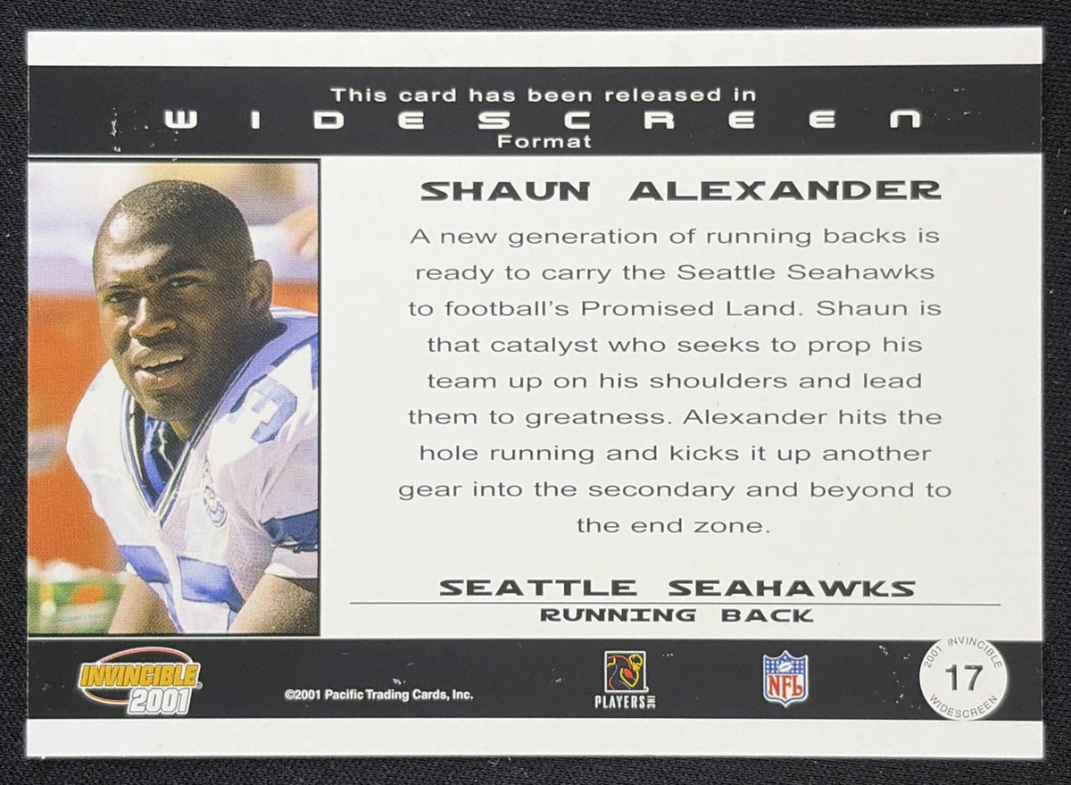 Shaun Alexander 2001 Pacific Invincible Widescreen /2500 Seahawks