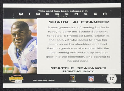 Shaun Alexander 2001 Pacific Invincible Widescreen /2500 Seahawks