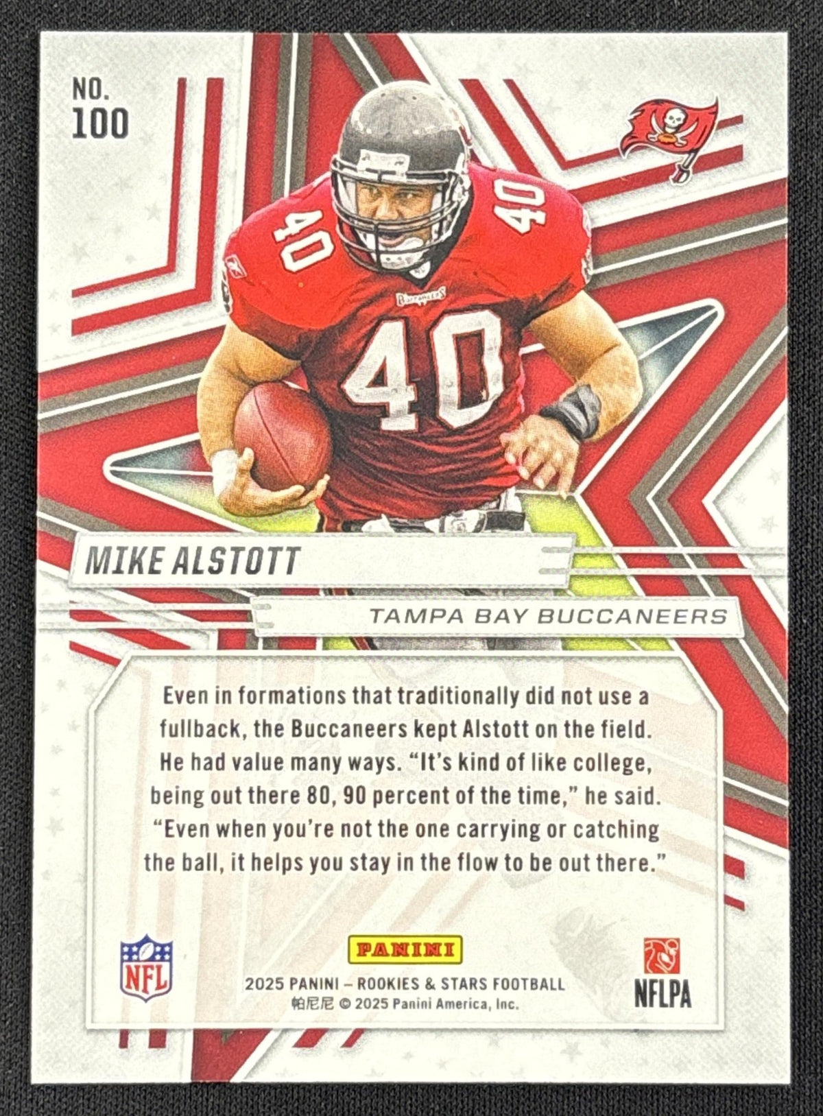 Mike Alstott 2025 Panini Rookies & Stars Purple /999 Buccaneers