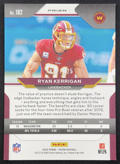Ryan Kerrigan 2020 Panini Prizm Purple /125 Washington