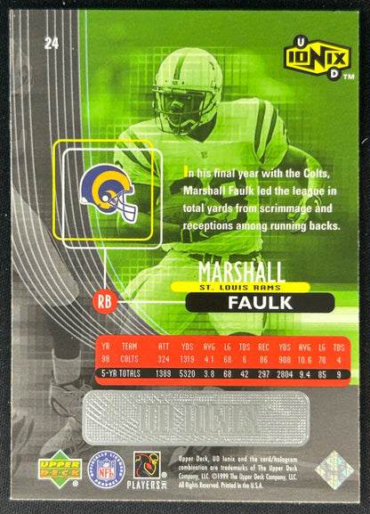 Marshall Faulk 1999 Ionix Rams Sports Trading Cards