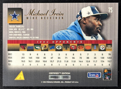 Michael Irvin 1995 Pinnacle Select Certified Cowboys