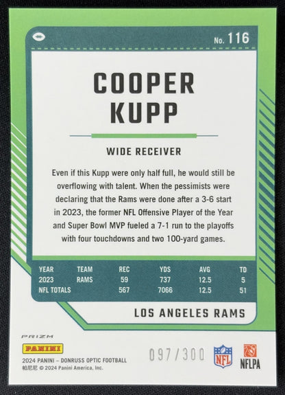 Cooper Kupp 2024 Panini Donruss Optic Wave /300 Rams