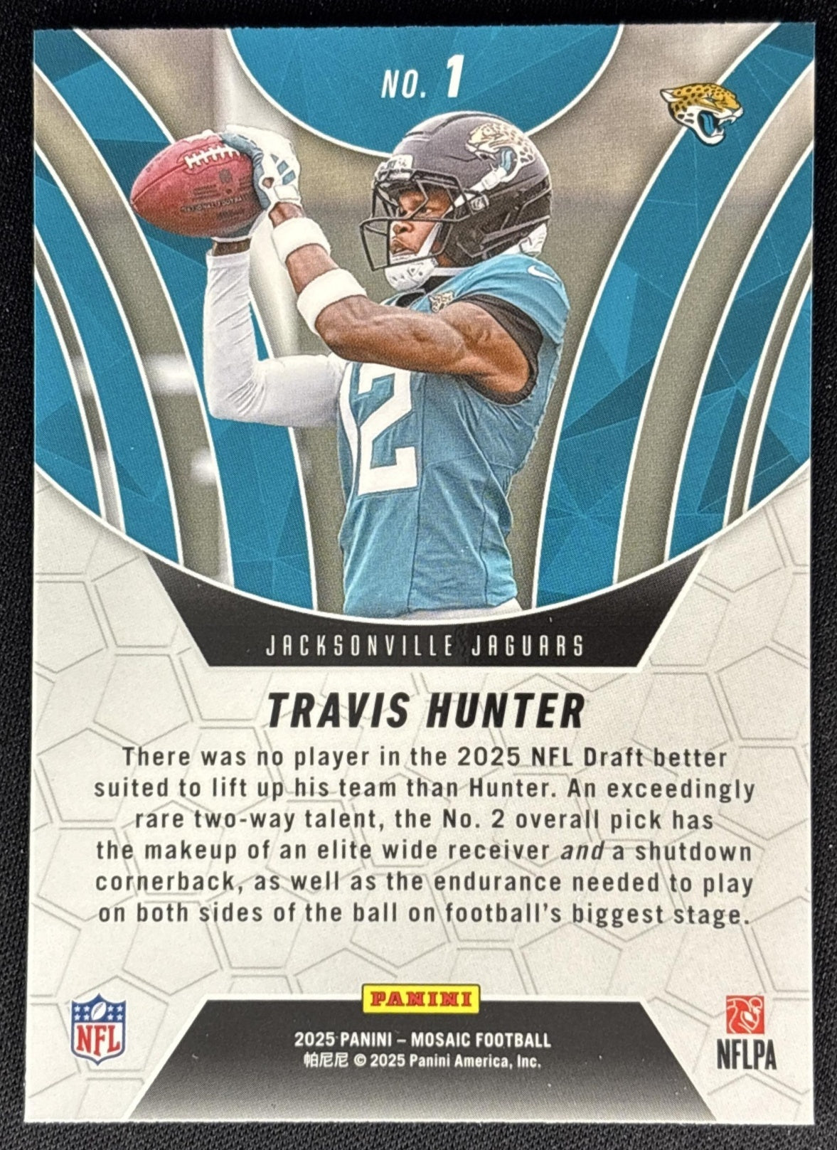 Travis Hunter 2025 Panini Mosaic Elevate Jaguars