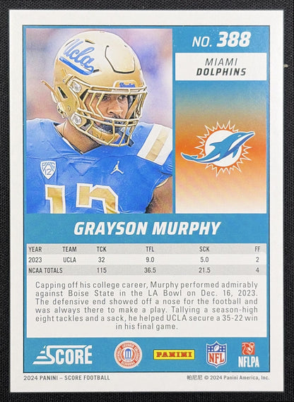 Grayson Murphy 2024 Panini Score Dots Gold /240 Dolphins