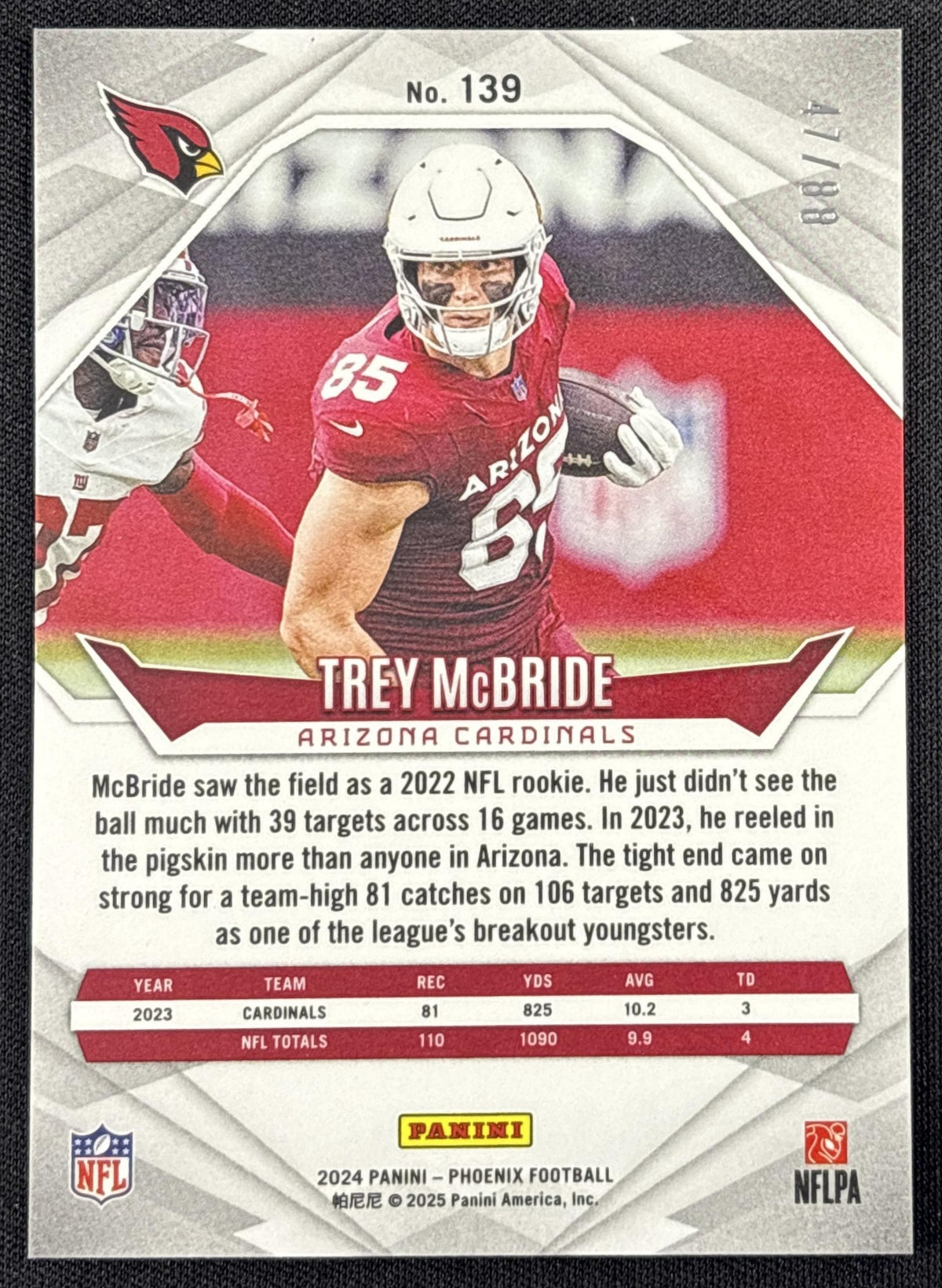 Trey McBride 2024 Panini Phoenix Pink Fade /88 Cardinals