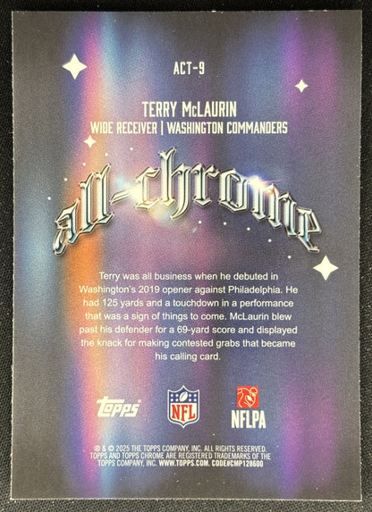 Terry McLaurin 2025 Topps Chrome All Team Commanders Sports Trading Cards