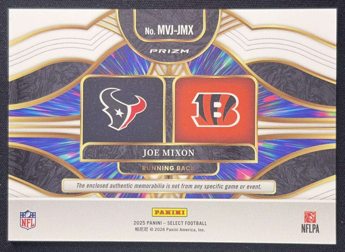 Joe Mixon 2025 Panini Select Multiverse Jerseys Blue Prizm Texans Bengals