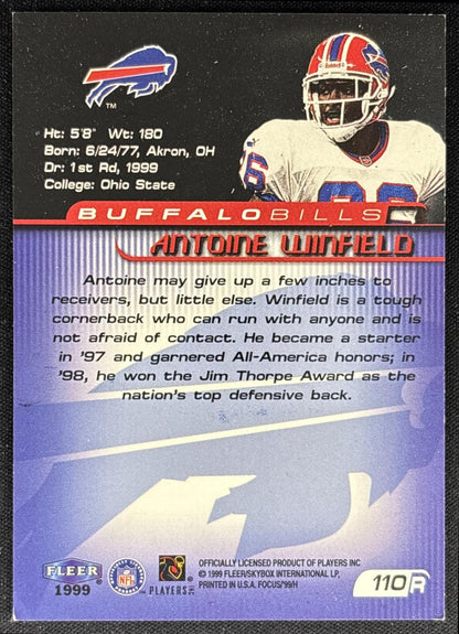 Antoine Winfield 1999 Fleer Focus Bills back