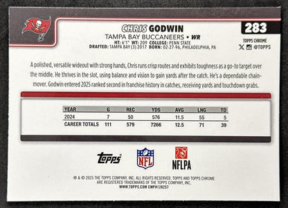 Chris Godwin 2025 Topps Chrome Geometric Refractor Buccaneers back