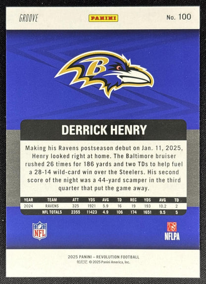 Derrick Henry 2025 Panini Revolution Groove Ravens Sports Trading Cards