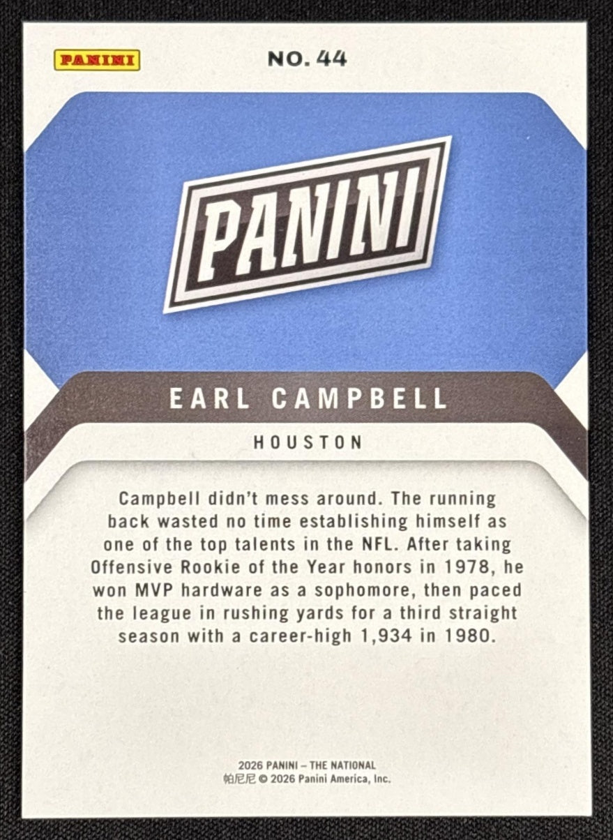 Earl Campbell 2026 Panini NSCC Silver Pack Foil Sports Trading Cards