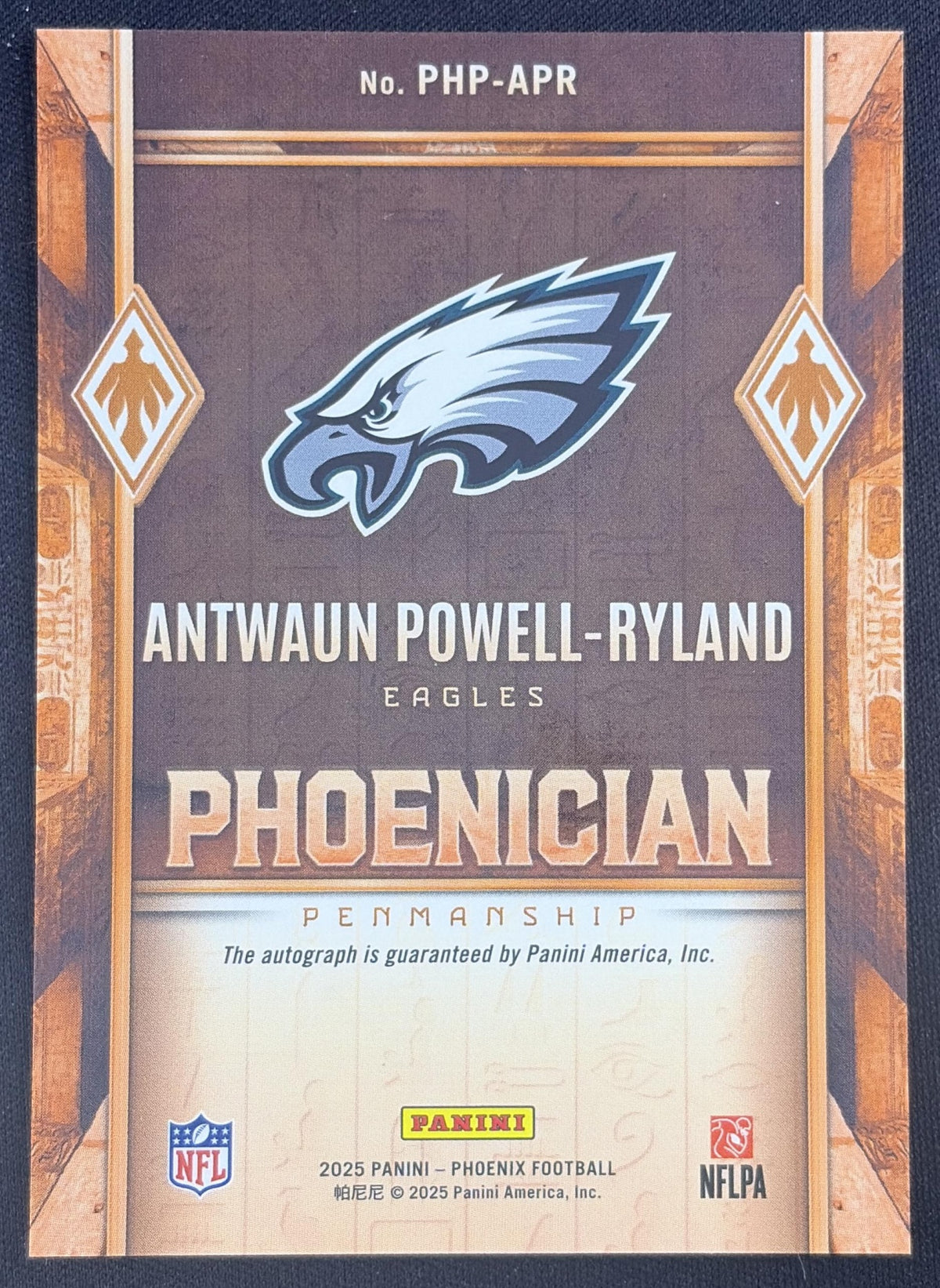 Antwaun Powell-Ryland 2025 Panini Phoenix Phoenician Penmanship Eagles