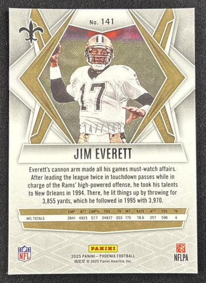 Jim Everett 2025 Panini Phoenix Green Winter Prizm /149 Saints