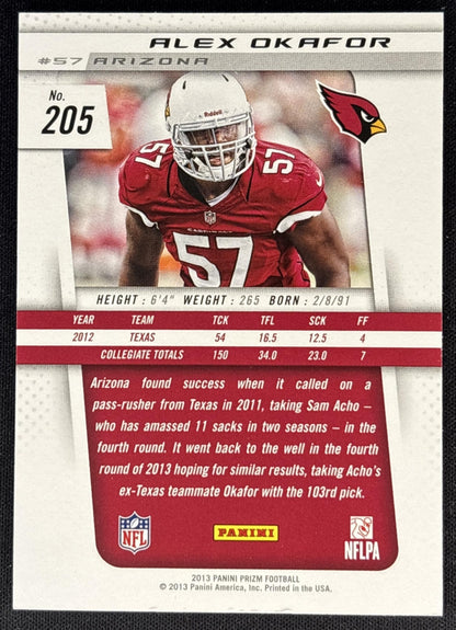 Alex Okafor 2013 Panini Prizm Rated Rookie Patches Cardinals
