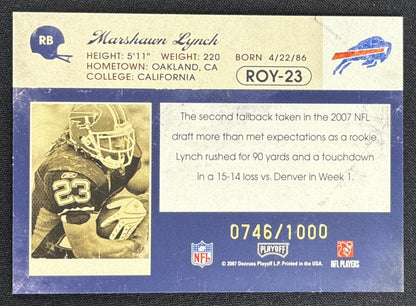 Marshawn Lynch 2007 Playoff Contenders ROY /1000 Bills