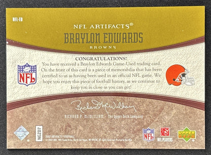 Braylon Edwards 2007 Upper Deck Artifacts NFL Gold /99 Browns