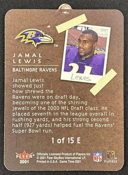 Jamal Lewis 2001 Fleer Game Time Eleven Up Ravens